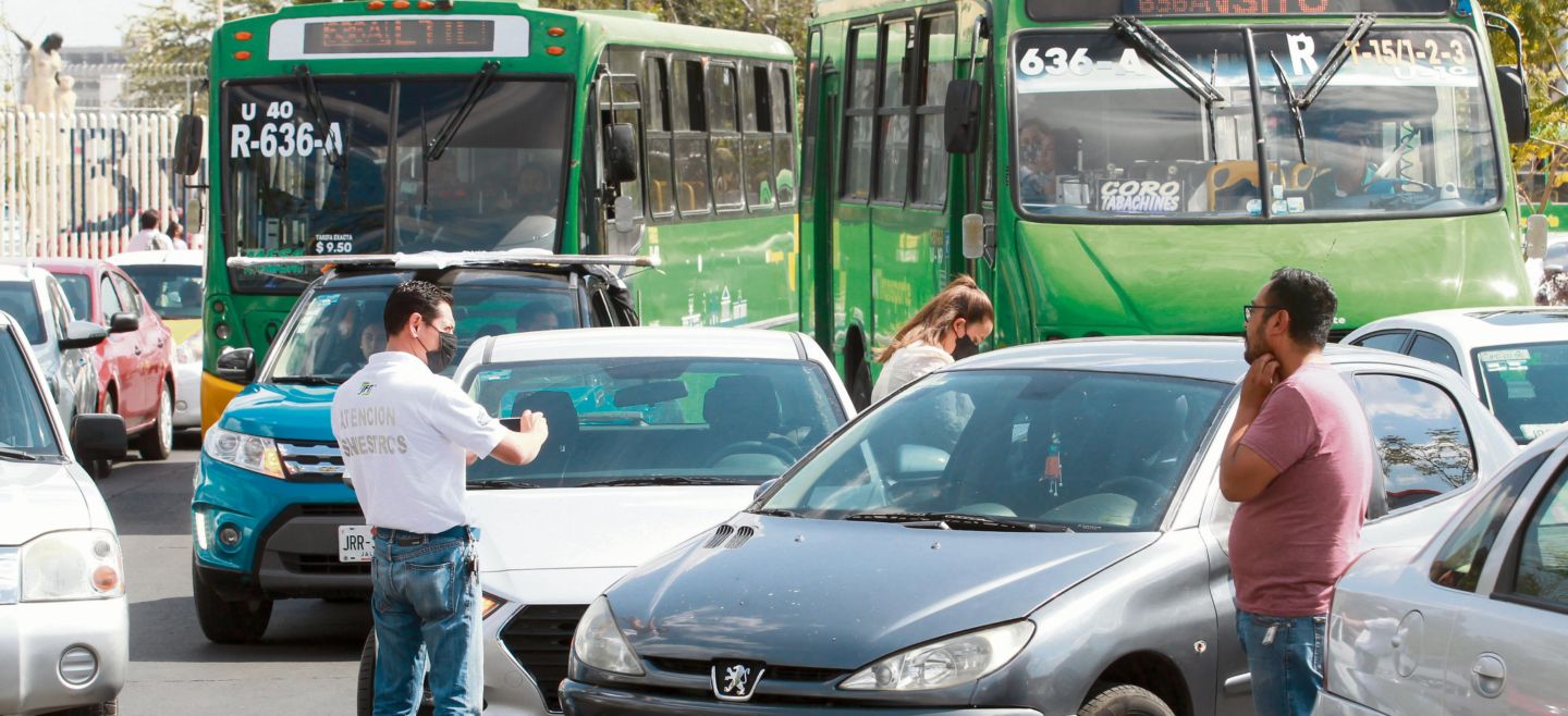 Aseguradoras estiman que nueve de cada 10 accidentes son percances menores. EL INFORMADOR/ A. Camacho