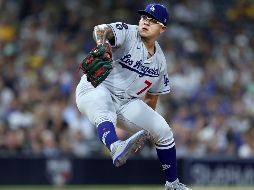 Julio Urías tuvo un fantástico 2022, al liderar la Liga Nacional en efectividad con un promedio de 2.16, además de tener 17 victorias y apenas sufrir siete derrotas. AFP / ARCHIVO