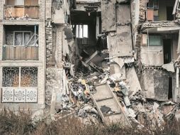 La batería de misiles de Rusia apuntó edificios departamentales en los ataques de ayer. AFP