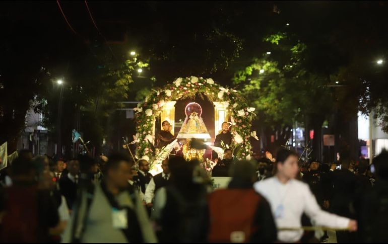 La Virgen de Zapopan, antes de iniciar su recorrido. EL INFORMADOR / C. Zepeda