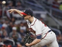 Kyle Wright fue la pieza clave para que los Bravos emparejaran a un triunfo frente a los Phillies. EFE/E. Lesser