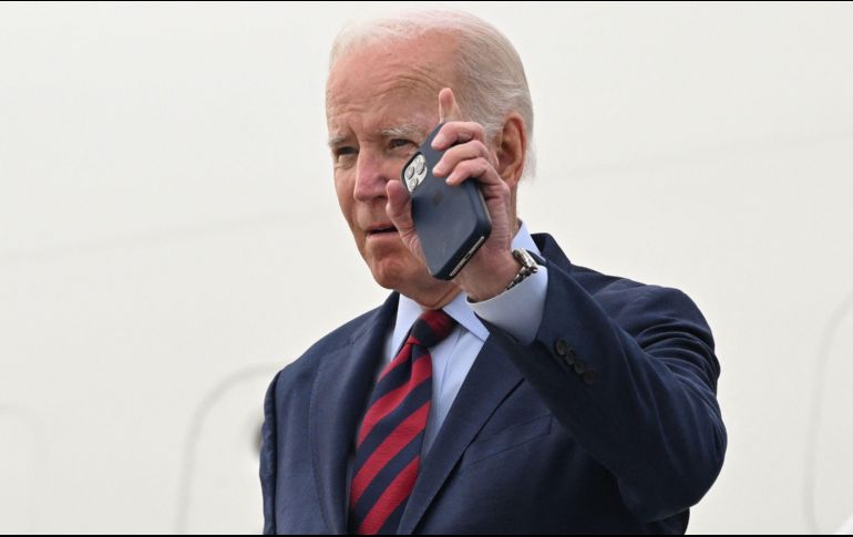 Biden afirma que la lucha contra la inflación es algo global que afecta a los países, y que en su caso su máxima prioridad son las familias de trabajadores en EU. AFP / S. Loeb