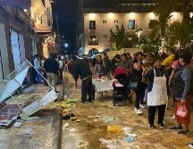 El accidente ocurrió en San Juan de los Lagos en un punto donde había personas y puestos de vendimia. ESPECIAL