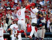 La ofensiva de Filadelfia tuvo una buena noche y pasó sobre los Bravos 9-1. AFP/T. Nwachukwu
