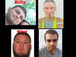 Se trataba de los desaparecidos: Mark y Billy Chastain, de 32 y 30 años, Mike Sparks, de 32 y Alex Stevens, de 29. AFP