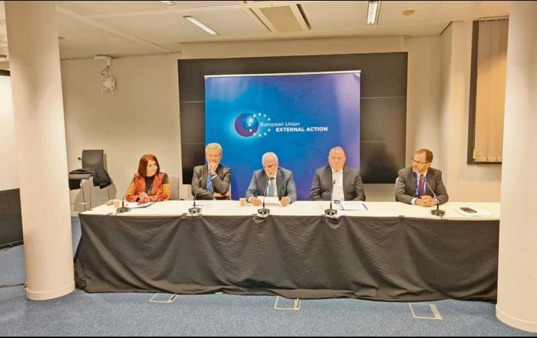 Autoridades de la FIL y la Unión Europea, durante la presentación del invitado de honor 2023. CORTESÍA/ FIL