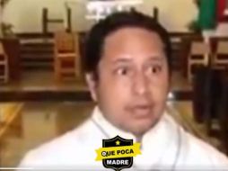 La discusión entre el sacerdote y las personas que habían contratado los servicios de la iglesia fue difundida en un video a través de las redes sociales. ESPECIAL.