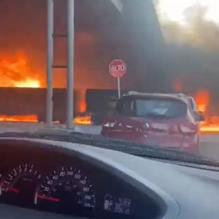 Pipa choca contra el tren y se registra explosión en Aguascalientes (VIDEO)
