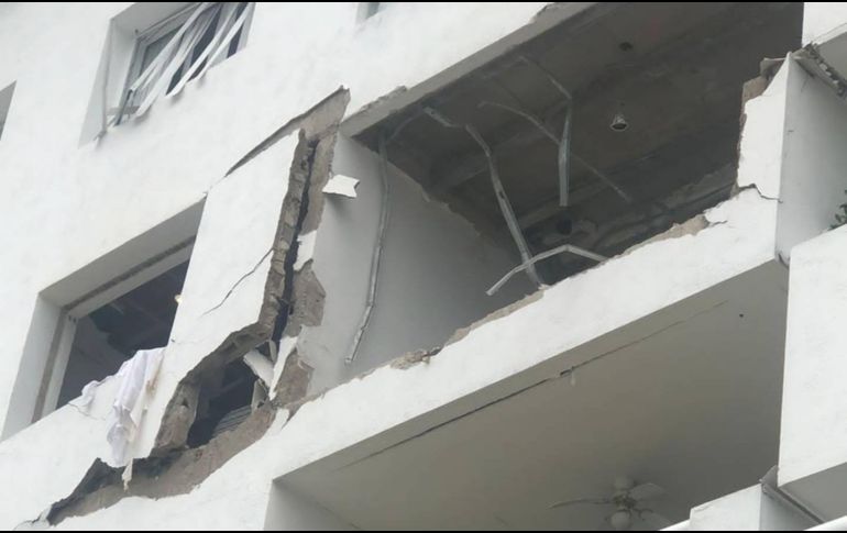 En redes sociales circulan imágenes con los daños en el edificio. ESPECIAL