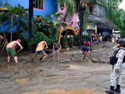 Imagen de Sayulita, Nayarit tras el paso del huracán 