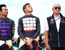 Red Bull dedicó el campeonato de constructores a la memoria de Dietrich Mateschitz. AFP/M. THOMPSON