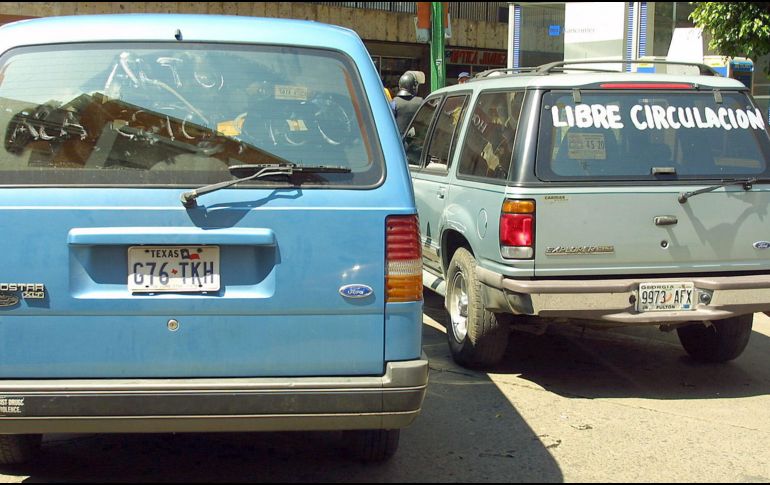 Jalisco es la entidad federativa con menor número de vehículos regularizados. EL INFORMADOR/ARCHIVO