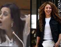 La legisladora decidió realizar el movimiento de robot que hace Shakira en la coreografía del video oficial. ESPECIAL