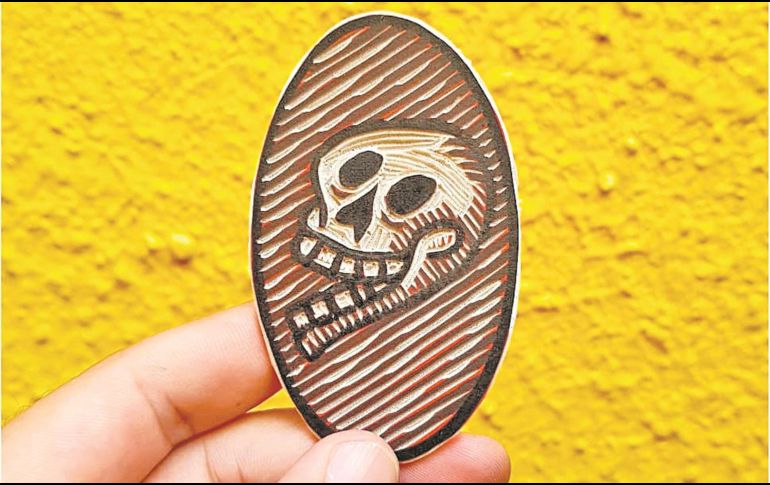 Linograbado. Ejemplo de “Pan de Muerto Gráfico”, de Jaime Johnston. ESPECIAL