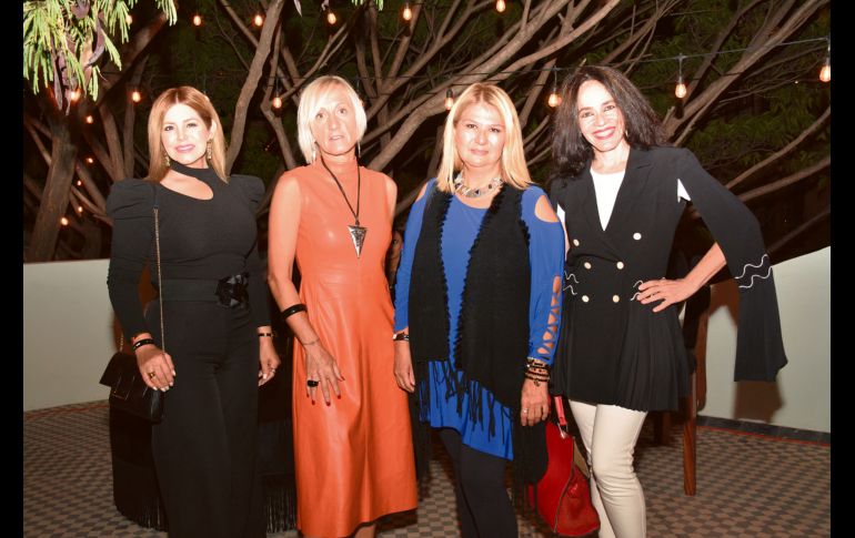 Verónica Angulo, Mayte Rentería, Tina Medina y Claudia Hetch. GENTE BIEN JALISCO/Marifer Rached