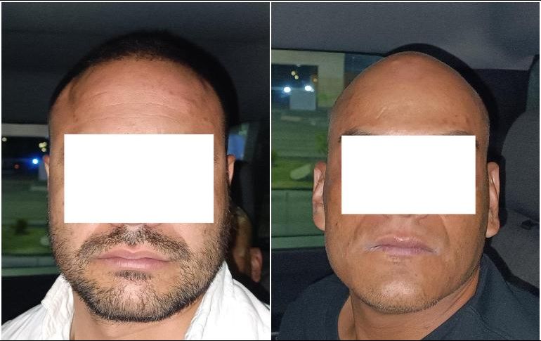 Los aprehendidos se identificaron como José Ortega “N”, de 35 años, y David “N”, de 39 años; fueron llevados ante un agente del Ministerio Público para declarar. ESPECIAL /