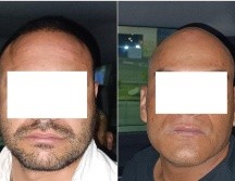 Los aprehendidos se identificaron como José Ortega “N”, de 35 años, y David “N”, de 39 años; fueron llevados ante un agente del Ministerio Público para declarar. ESPECIAL /