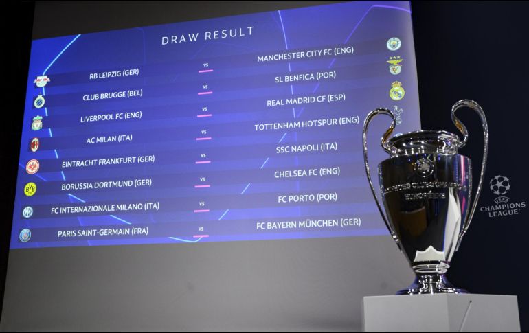 Hoy se realizó en Nyon, Suiza, el sorteo que definió los partidos de los octavos de final de la Champions League de la UEFA, en su temporada 2022-2023. EFE / L. Gillieron