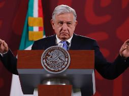 El Presidente López Obrador dice que a mediados del 2023 vamos a tener sistema de primera. SUN / B. Fregoso