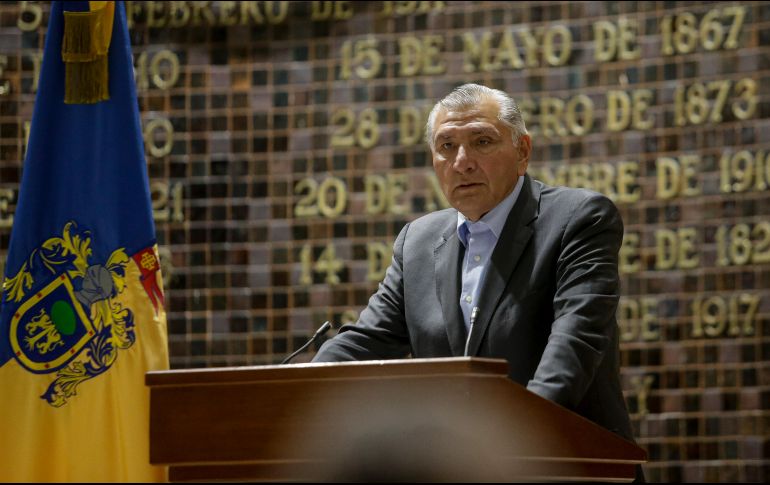 El secretario de gobernación, Adán Augusto López Hernández, acudió al Congreso de Jalisco para dialogar sobre la ampliación de la militarización. EL INFORMADOR/ CARLOS ZEPEDA