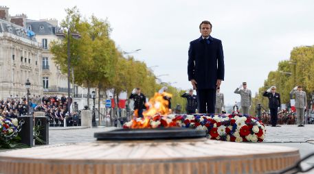 En París se llevó a cabo el homenaje a todos los soldados caídos y las víctimas de la I Guerra Mundial. EFE/G. Fuentes