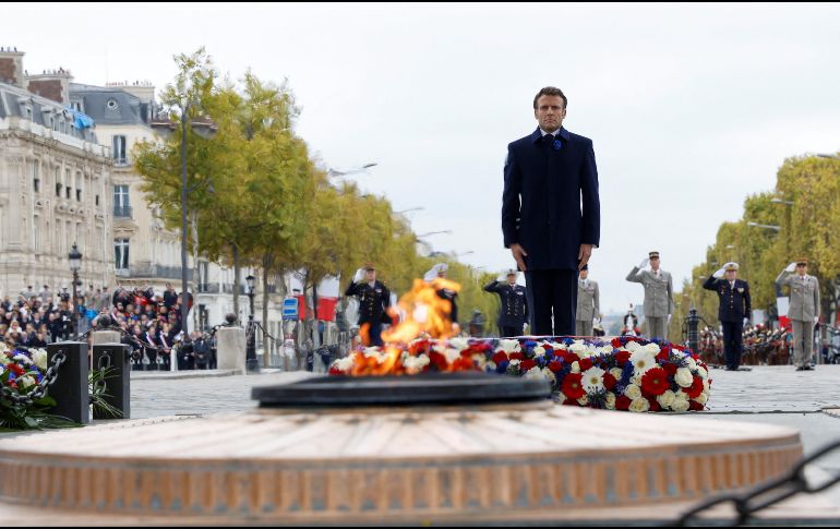 En París se llevó a cabo el homenaje a todos los soldados caídos y las víctimas de la I Guerra Mundial. EFE/G. Fuentes