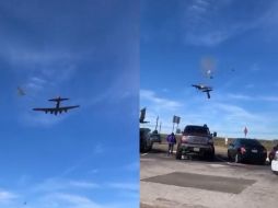 En el video difundido en redes sociales, se puede apreciar las dos aeronaves maniobrando en el cielo hasta que sufren un choque entre sí y ambas se desploman. ESPECIAL