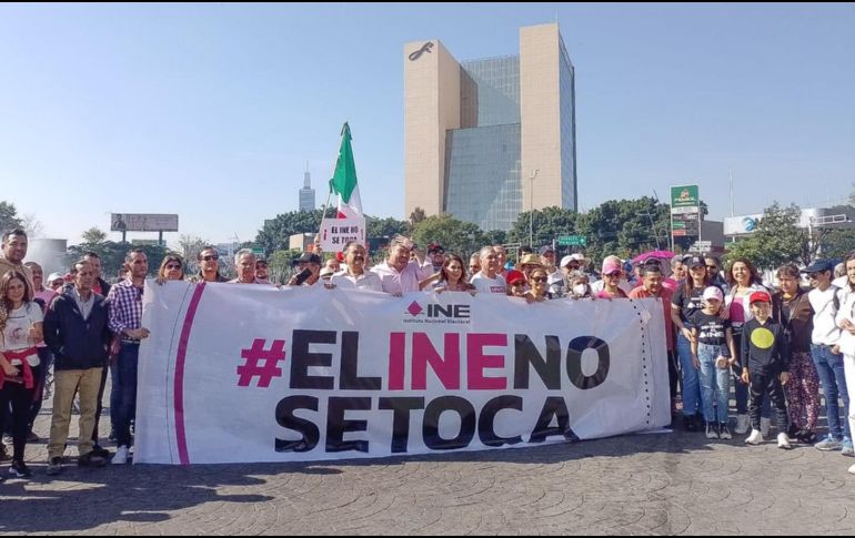 Hoy se llevó a cabo la manifestación en contra de la reforma electoral. EL INFORMADOR/C. ZEPEDA