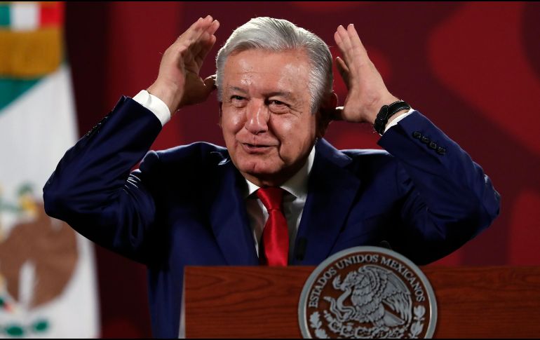 López Obrador subraya que es muy importante que se esté construyendo el Tren Maya. EFE / M. Guzmán