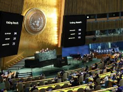 La Asamblea General de las Naciones Unidos aprobó una resolución que pide hacer a Rusia responsable por violar la ley internacional al invadir Ucrania, y que le pague reparaciones al país atacado. AFP/ MM. Santiago.