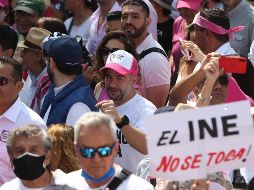 Claudia Sheinbaum señaló que fueron entre 60 mil y 65 mil personas quienes asistieron a la movilización en la Ciudad de México. SUN/C. Mejía