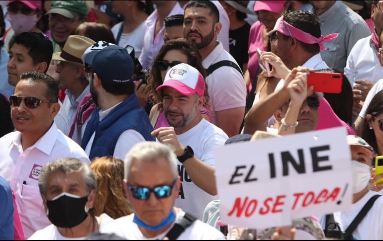 Claudia Sheinbaum señaló que fueron entre 60 mil y 65 mil personas quienes asistieron a la movilización en la Ciudad de México. SUN/C. Mejía