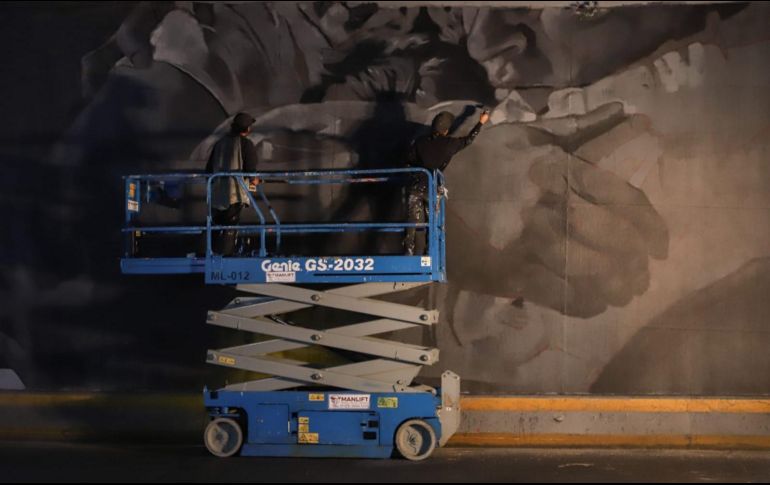 Artistas ganadores del proyecto Traza Jalisco, mostraron a través de una intervención artística, la identidad jalisciense y los problemas sociales que atraviesa el Estado. EL INFORMADOR/ C. Zepeda