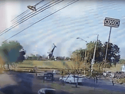 ¡Impactante! Captan desplome de helicóptero en Aguascalientes (VIDEO)