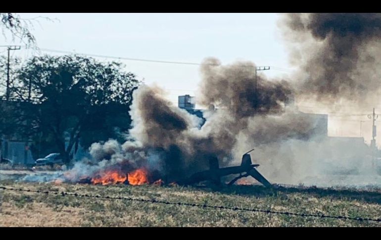 Estas son las imágenes del desplome del helicóptero en Aguascalientes (VIDEO)