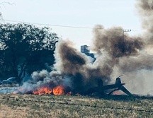Cinco personas murieron tras el desplome del helicóptero en Aguascalientes. ESPECIAL