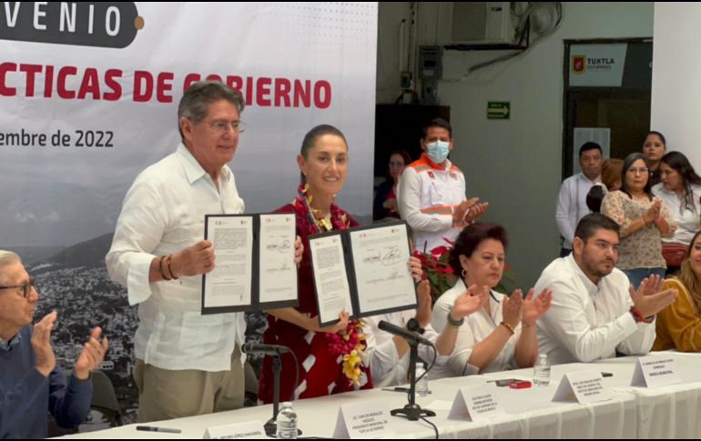 Claudia Sheinbaum señaló las similitudes que hay entre la Ciudad de México y los ayuntamientos como Tuxtla Gutiérrez. ESPECIAL /