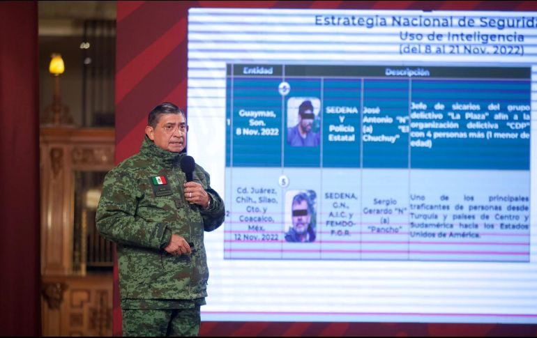 El general Luis Cresencio, además, aseguró que entre el 8 y el 21 noviembre de este año se ha logrado la captura de por lo menos 25 