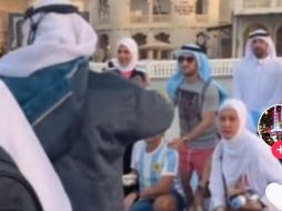 Mexicanos disfrazados de qataríes bromen con latinos en Qatar 2022  ESPECIAL