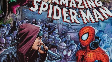 Spiderman contra Eminem. ESPECIAL/Marvel Comics
