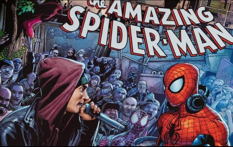 Spiderman contra Eminem. ESPECIAL/Marvel Comics