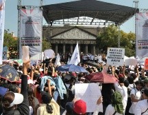 El rector de la UdeG calculó que se reunieron alrededor de 145 mil universitarios en la megamarcha. EL INFORMADOR / A. Camacho
