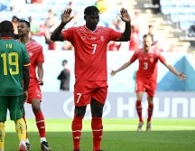 Breel Embolo tuvo una reacción discreta tras anotar el gol del partido, pues es de origen camerunés. AFP/F. Coffrini