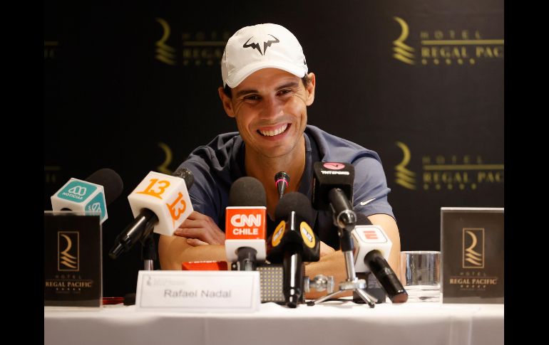 Rafael Nadal se encuentra en Chile para un partido de exhibición. EFE