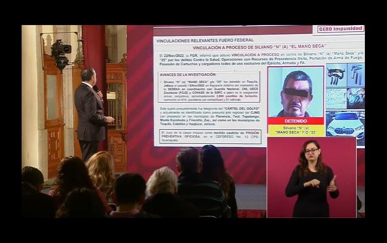 De acuerdo con la Sedena, Silvano “N” es probable responsable de los homicidios de policías ministeriales, estatales, municipales y de seguridad vial del estado de Zacatecas. ESPECIAL