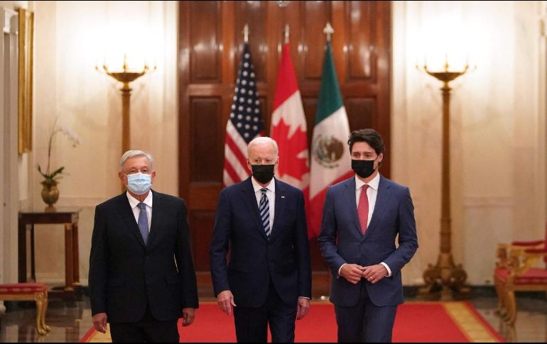 La última Cumbre de Líderes de América del Norte ocurrió en noviembre de 2021 en Washington, donde los mandatarios abordaron la pandemia, la migración y el T-MEC. AFP / ARCHIVO