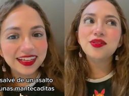 La influencer Sofía Rosales (@soofia.rosales) compartió en su TikTok cuando le compartió una mantecada al ladrón que asaltó el camión en el que viajaba. ESPECIAL