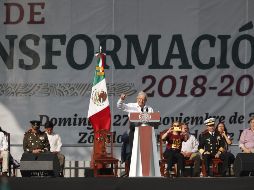 López Obradopr dice que pide al gobierno de EU se respeten a los migrante mexicanos. EFE / M. Guzmán