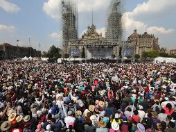 Tras la marcha de ayer, López Obrador señaló que en México se vive un proceso de transformación y hay paz. EFE / M. Guzmán