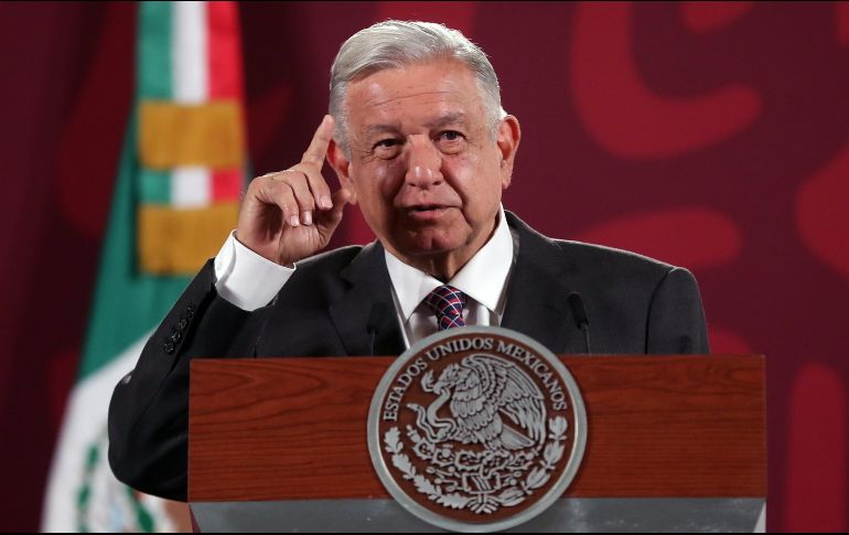 El Presidente López Obrador dice que procurará que se mantenga la unidad en Morena una vez que se defina el candidato o candidata presidencial. EFE / S. Gutiérrez